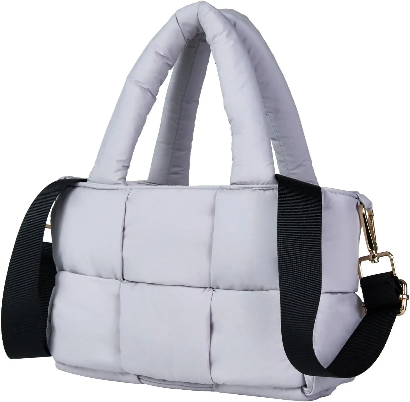 NAARIIAN Puffer Tote Bag Small Women's Satchel handbag Cross body Shoulder bag Woven Puffy Purse