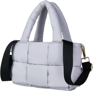 NAARIIAN Puffer Tote Bag Small Women's Satchel handbag Cross body Shoulder bag Woven Puffy Purse
