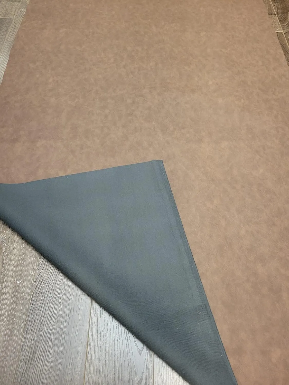 NAT Leathers | Dark Brown Tumbled Nubuck Soft Faux Leather PU Fabric Sheet (Peta Approved Vegan) | 2 Yard (72 x 54 inch) Cut by Yard | Synthetic Pleather 0.9 mm Vinyl Upholstery | 72"x54"