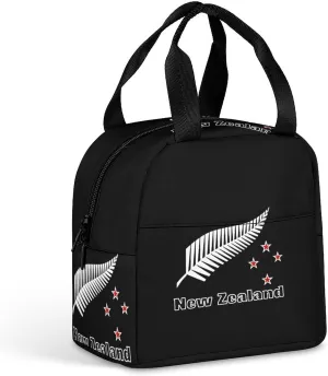 New-Zea-Land Maori Fern Insulated Meal Tote Bag Portable Lunch Box Container Food Handbags for Men Women