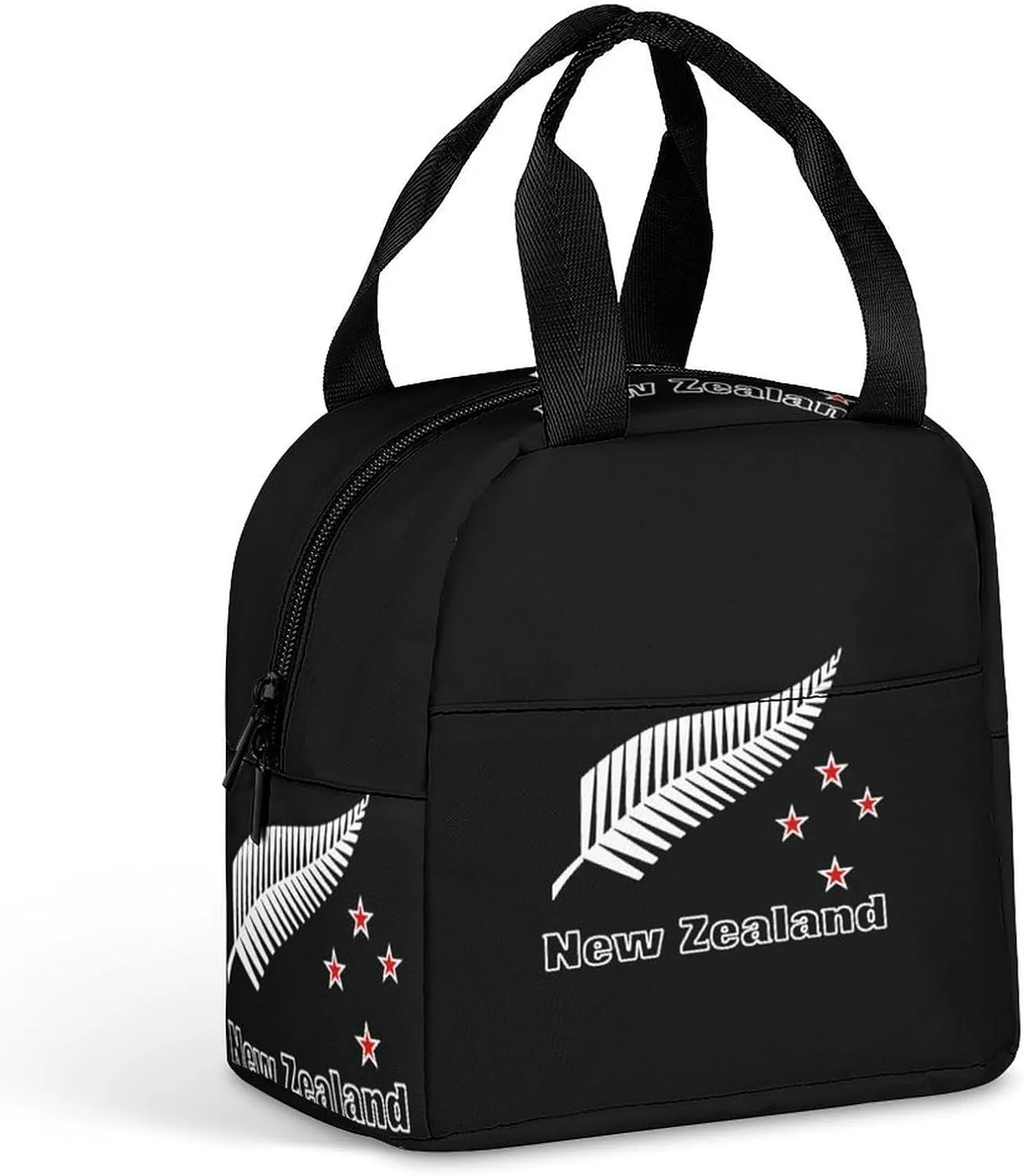 New-Zea-Land Maori Fern Insulated Meal Tote Bag Portable Lunch Box Container Food Handbags for Men Women