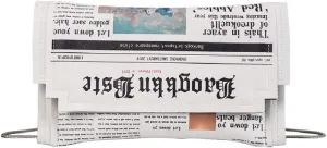 'Newspaper' Handbag, Fashion Envelope Clutch, Cross-body Shoulder Purse, Soft PU Leather Handbags for Women/Girls