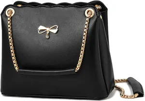 NICOLE & DORIS Small Handbags Shoulder Bag for Women Satchel Handbags PU Leather Clutch Bags Ladies Underarm Bag with Chain