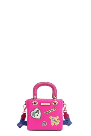 Nicole Lee USA Color Patch Handbag with Top Handle