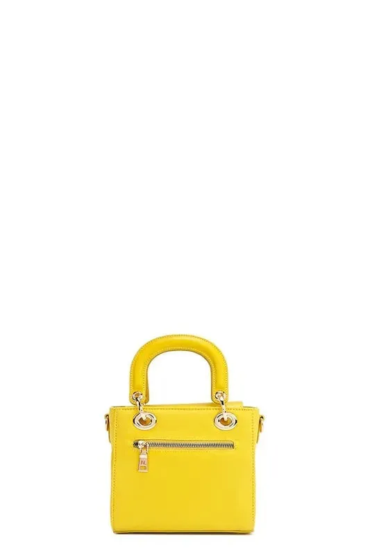 Nicole Lee USA Color Patch Handbag with Top Handle