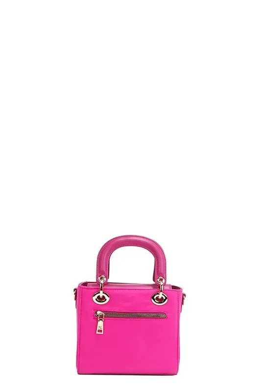 Nicole Lee USA Color Patch Handbag with Top Handle