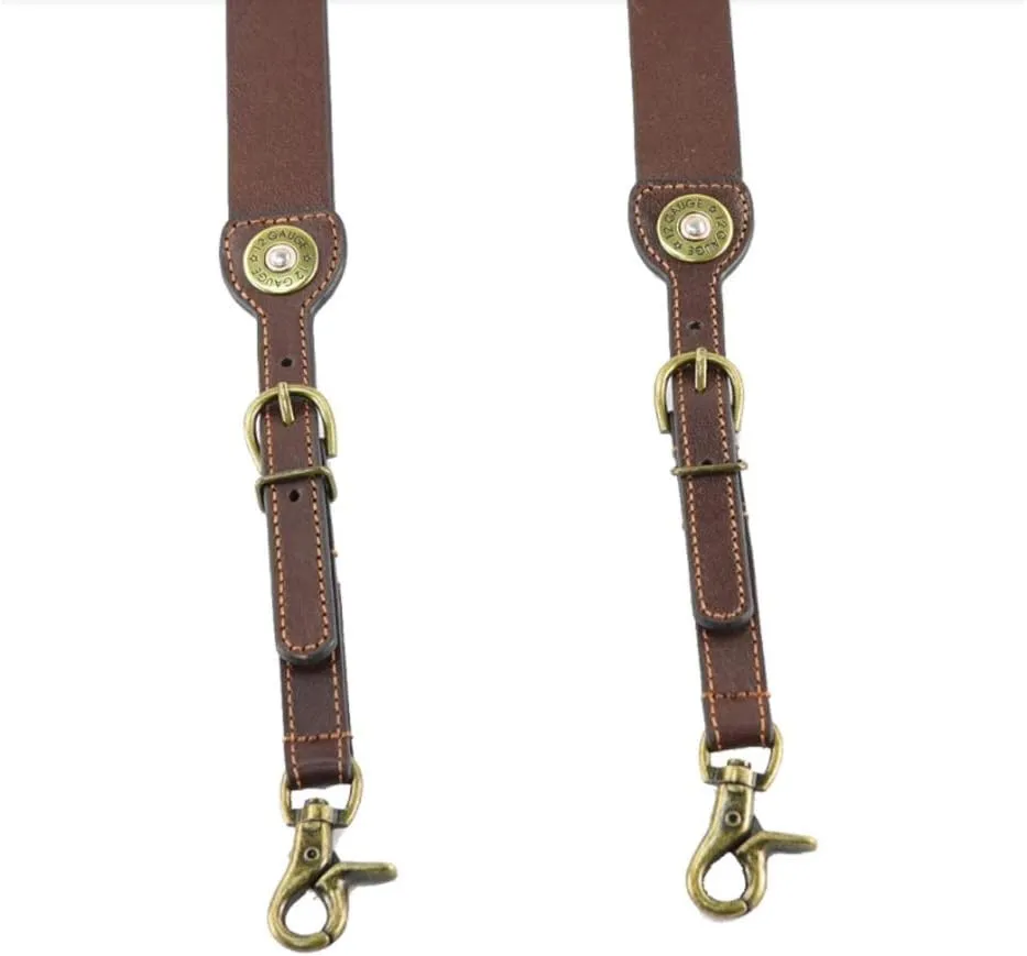 Nocona Belt Co. Men's Bullet Concho Gallus Leather Suspenders
