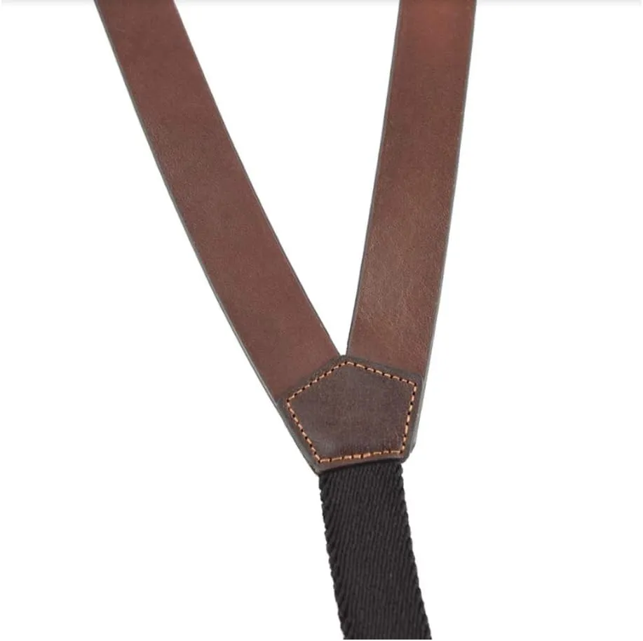 Nocona Belt Co. Men's Bullet Concho Gallus Leather Suspenders