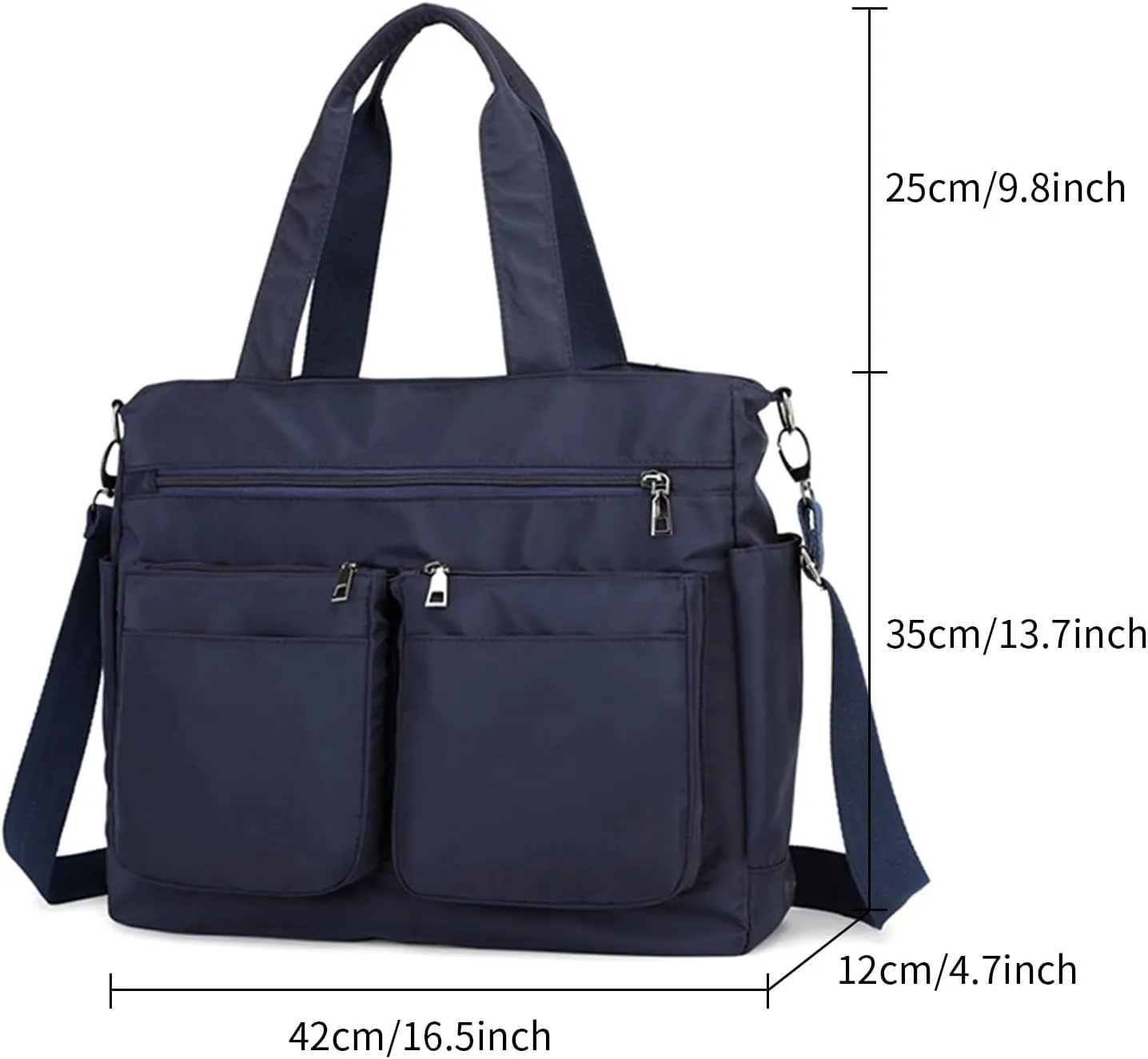 Nylon Tote Handbags Lightweight Tote Shoulder Bag Waterproof Large Tote Travel Bag