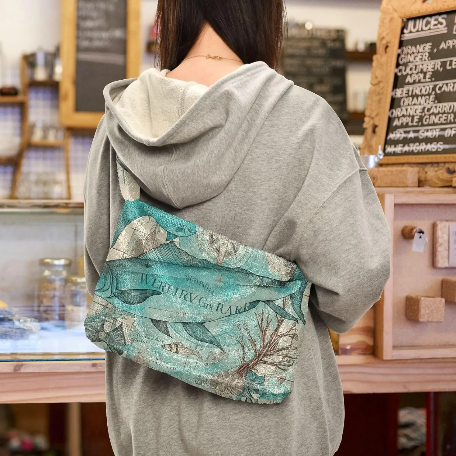 Ocean Crab Coral Plank Ladies Shoulder Bag, Tote Bag Shoulder Handbag, Autumn Handbags
