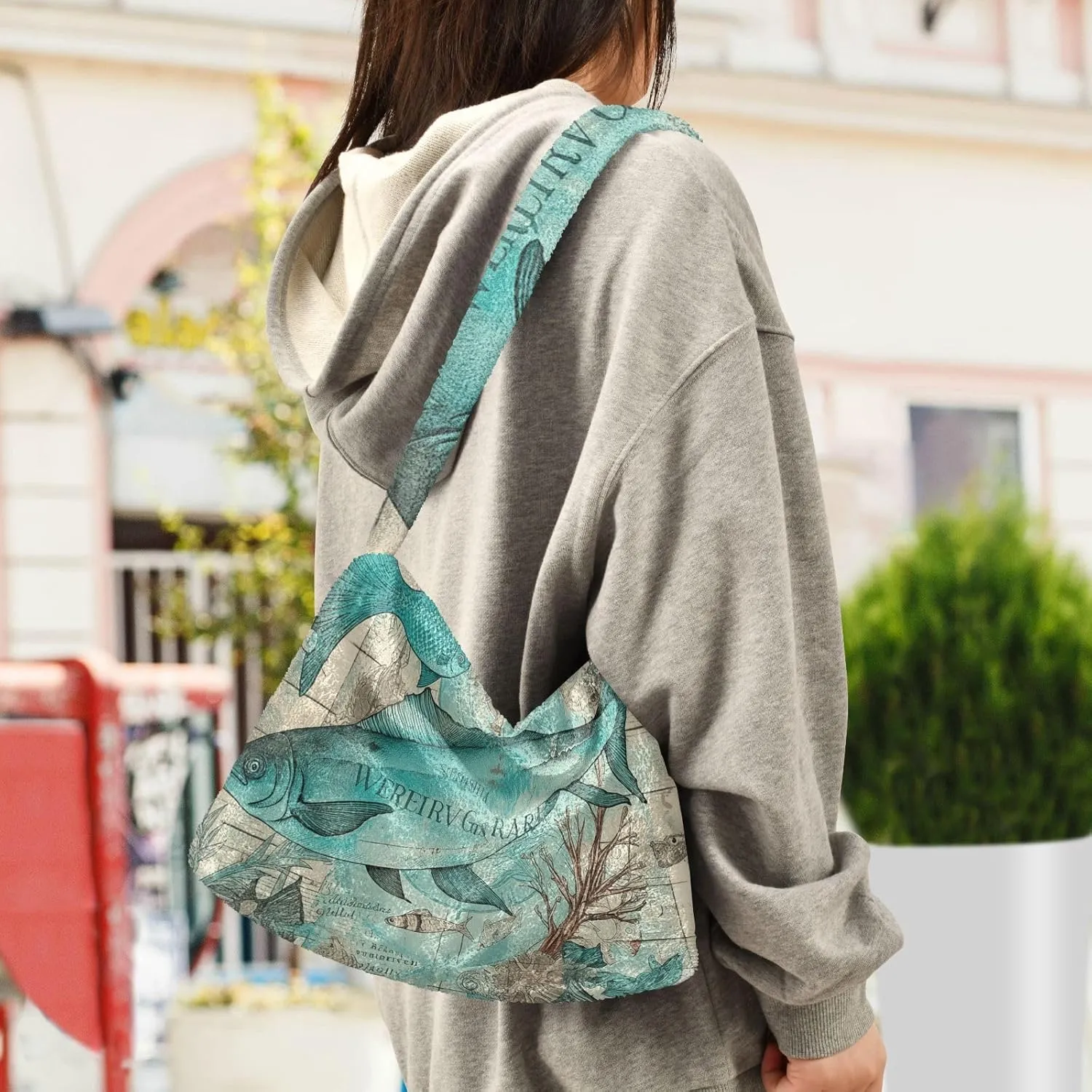 Ocean Crab Coral Plank Ladies Shoulder Bag, Tote Bag Shoulder Handbag, Autumn Handbags