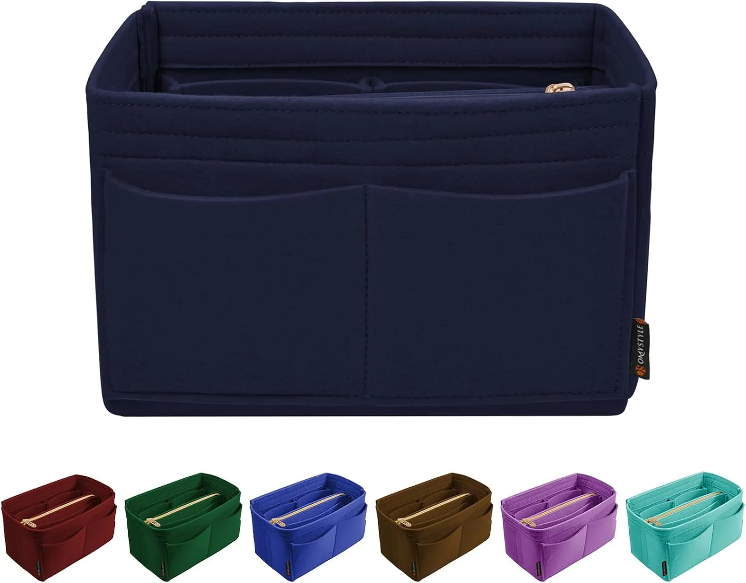 OMYSTYLE Purse Organizer Insert, Felt Tote Bag Organizer Insert with 5 Sizes, Handbag Dividers for Inside Purse, Compatible with Longchamp, Neverful, Speedy and More