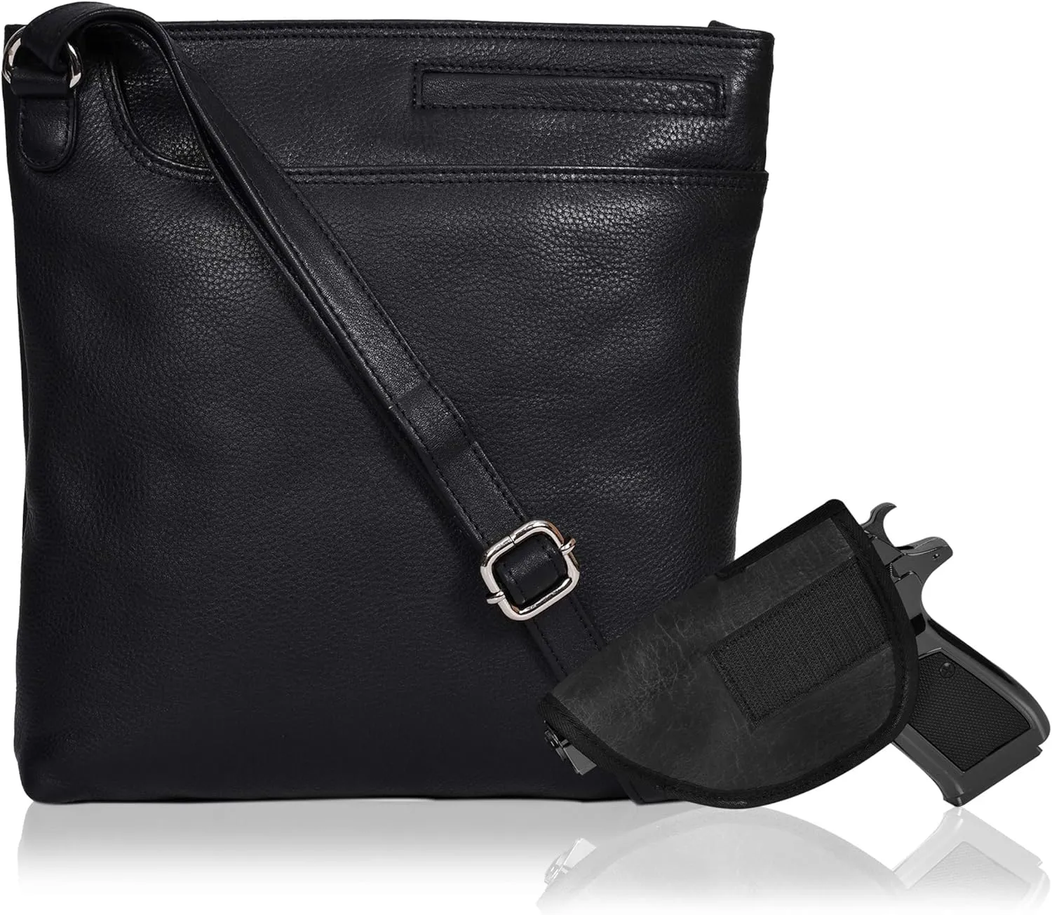 Ozora Multi Pockets Handmade Leather Crossbody Handbags & Sling Bag for Men & Women with Detachable Holster