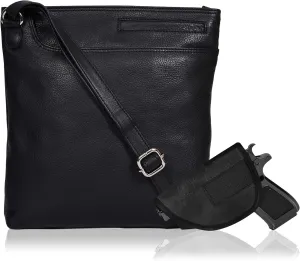 Ozora Multi Pockets Handmade Leather Crossbody Handbags & Sling Bag for Men & Women with Detachable Holster