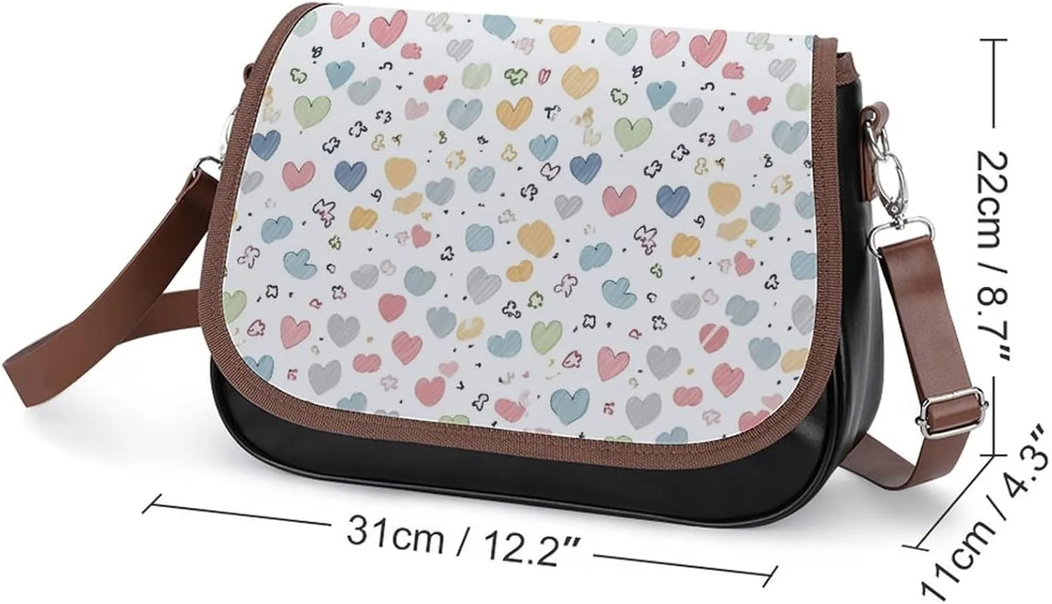 Pastel Color Smiley Face Crossbody Bags for Women Travel Shoulder Bag Small Leather Cross Body Handbags