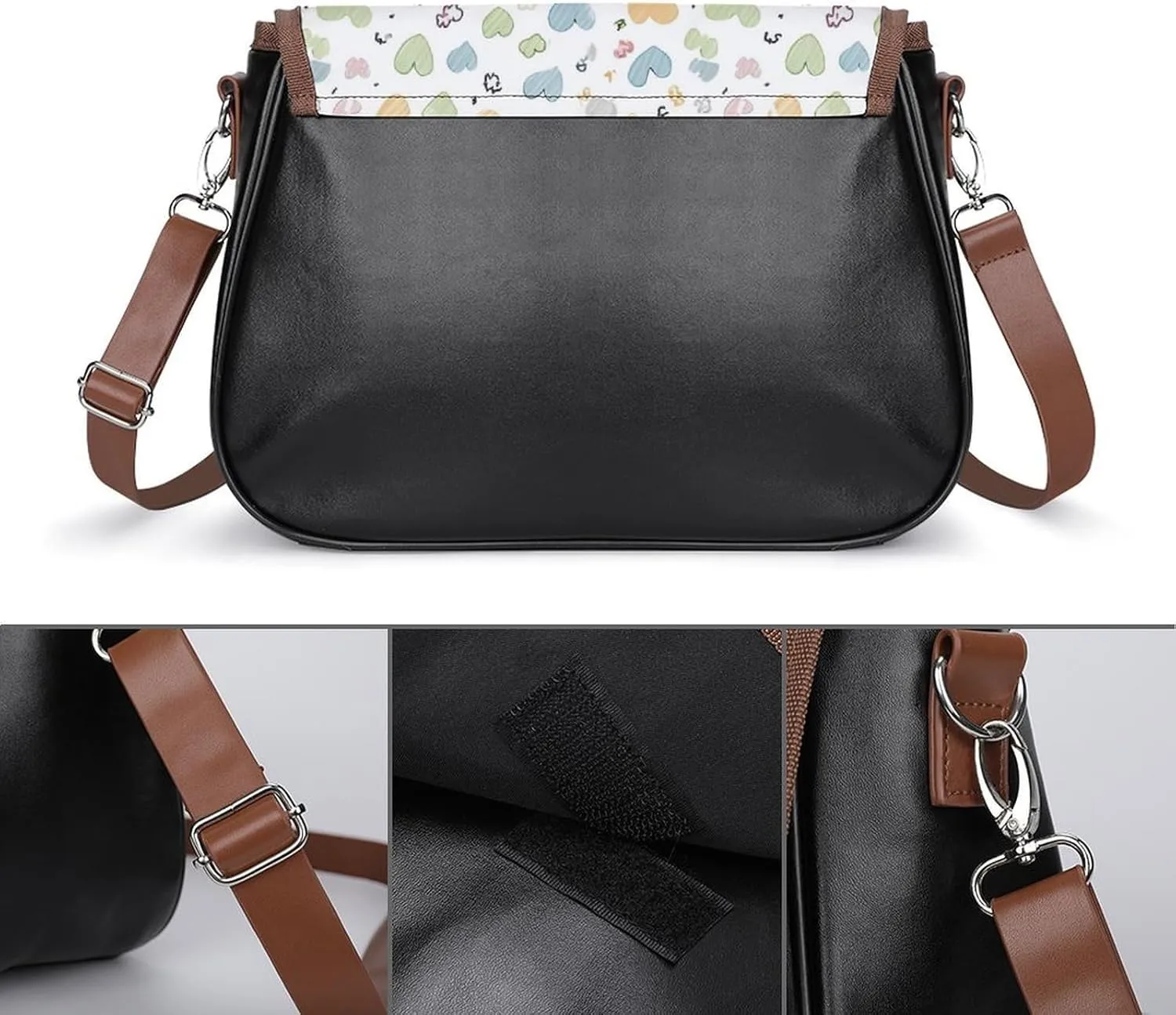 Pastel Color Smiley Face Crossbody Bags for Women Travel Shoulder Bag Small Leather Cross Body Handbags