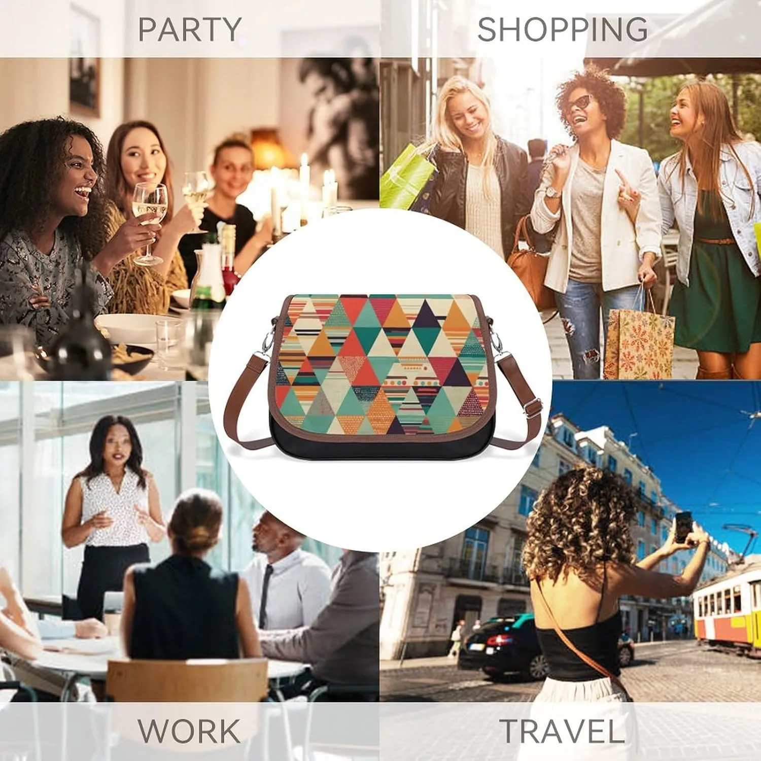 Pastel Color Smiley Face Crossbody Bags for Women Travel Shoulder Bag Small Leather Cross Body Handbags