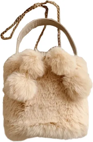 Plush Underarm Bag for Girls Furry Purse Handbags for Women Y2K Fluffy Fuzzy Shoulder Bag Tote Bag for Autumn Winter