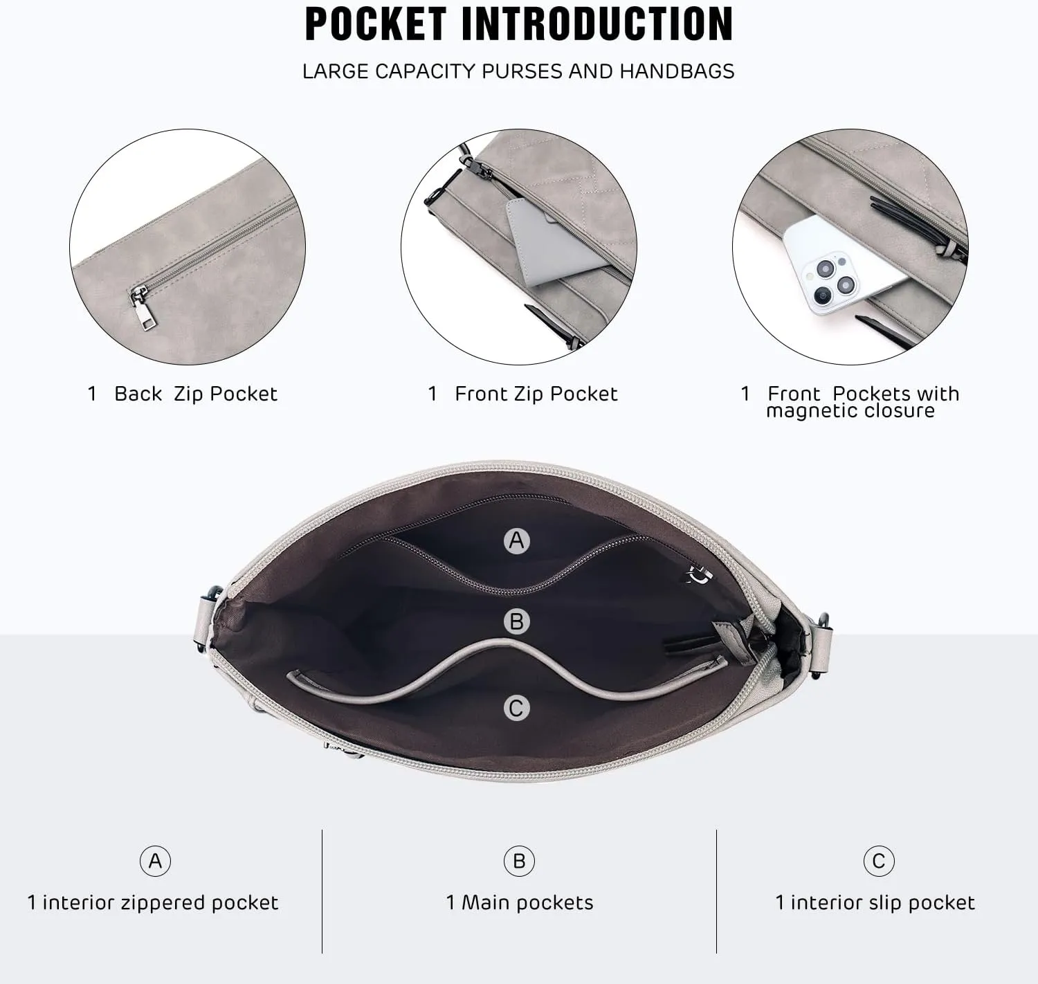POIUGOYA Quilted Crossbody Bags for Women Trendy,Vegan Leather Medium Shoulder Handbags Travel Purse with RFID Card Slots
