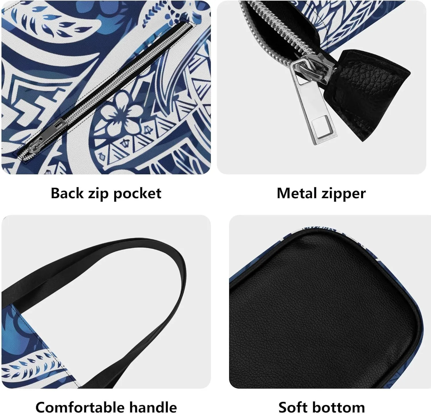 Polynesian Custom Patterned Pu Shoulder Bag Durable Storage Bag New Women'S Tote And Purse 2025