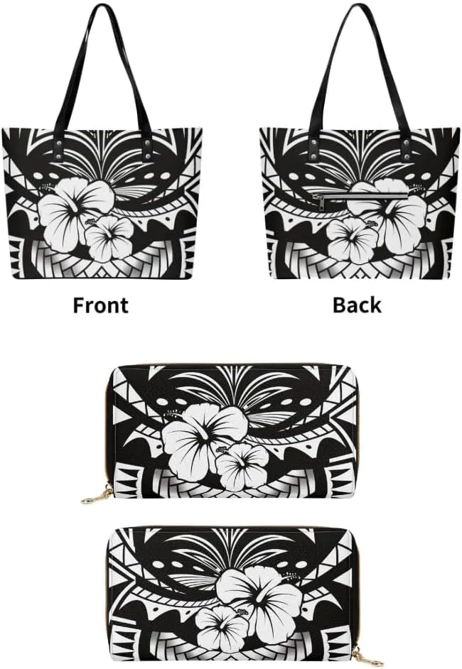 Polynesian Large Capacity Temperament Handbag Samoa Women'S Bag Set 2 Women'S Shoulder Bag Women'S Purse