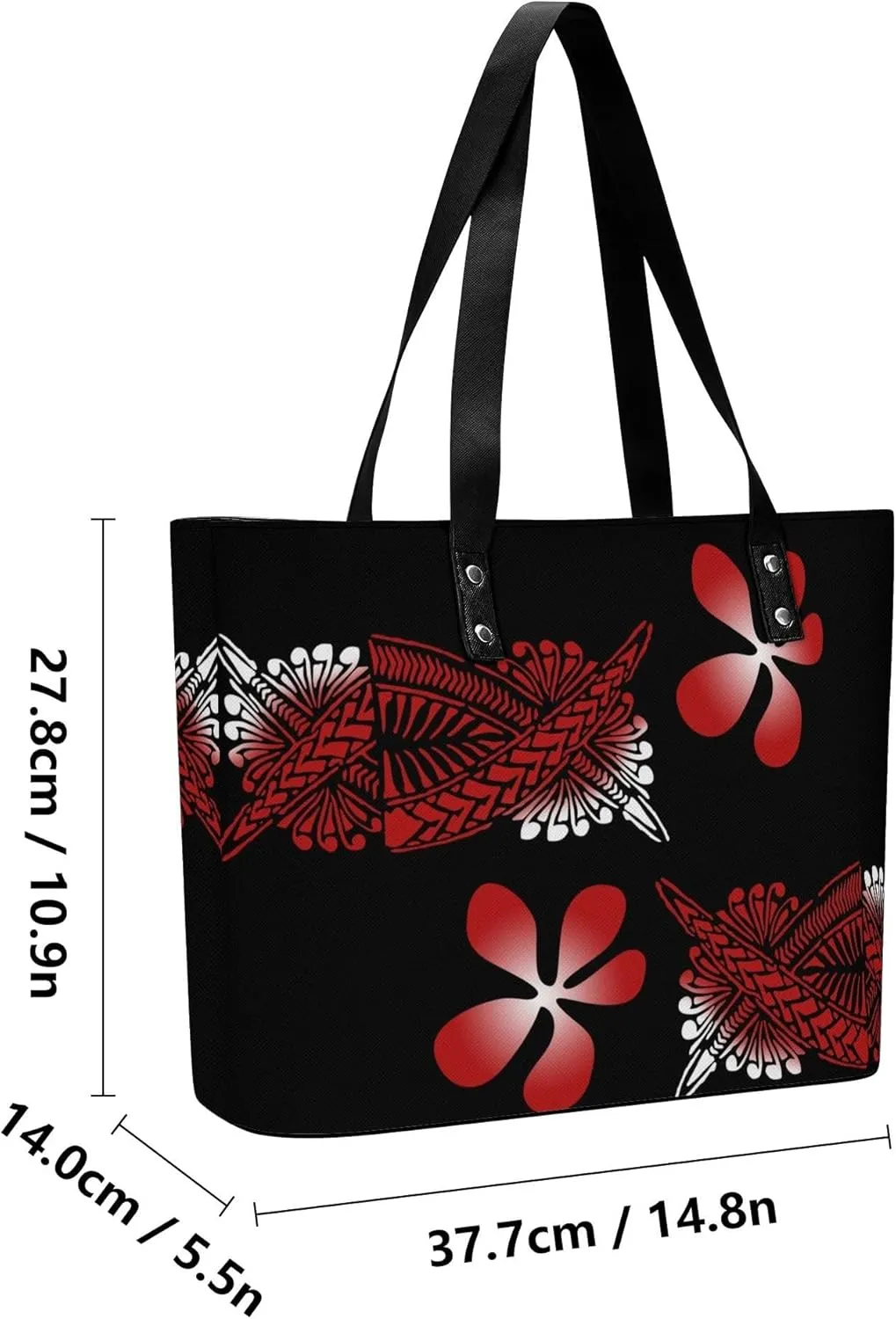 Polynesian Women'S Handbag Large Capacity Shoulder Bag Custom Floral Print Samoa Women'S Bag 2-Piece Set