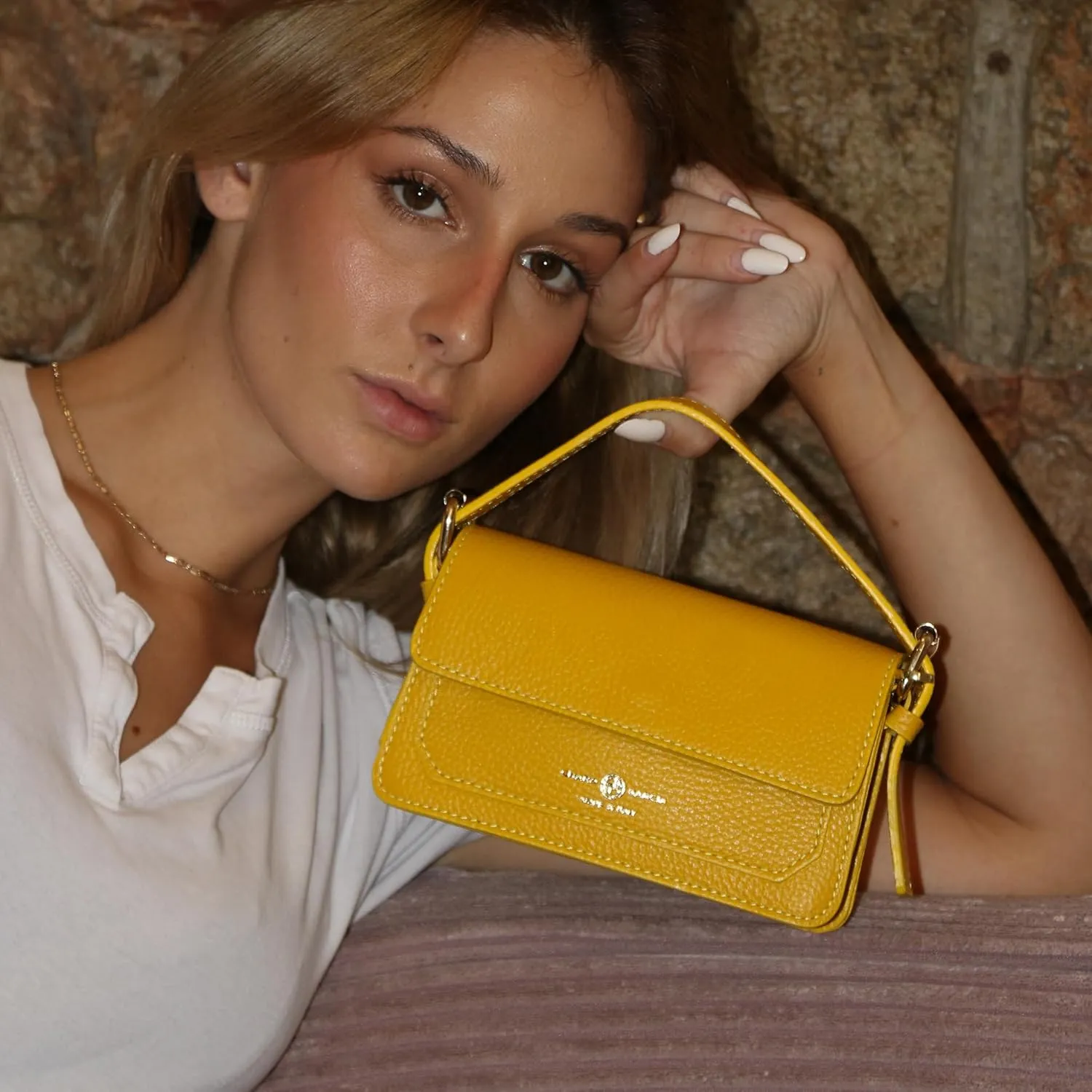 Premium Italian Leather Handmade in Florence, Italy. Small Crossbody Bag for Women with a Detachable Strap Made in Italy
