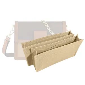 Premium Purse Organizer for Dauphine MM Bag Insert, fits Lv Dauphine Bag Organizer, Handmade 1.2mm Premium Felt Insert, Snug Sturdy Fit with Gold Zipper (For Dauphine MM, Black)