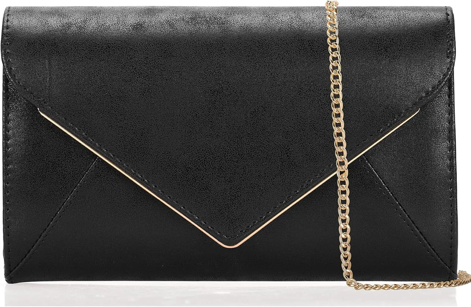 PU Leather Clutch Purses Women Evening Envelope Handbag Prom Wedding Party Foldover Bag