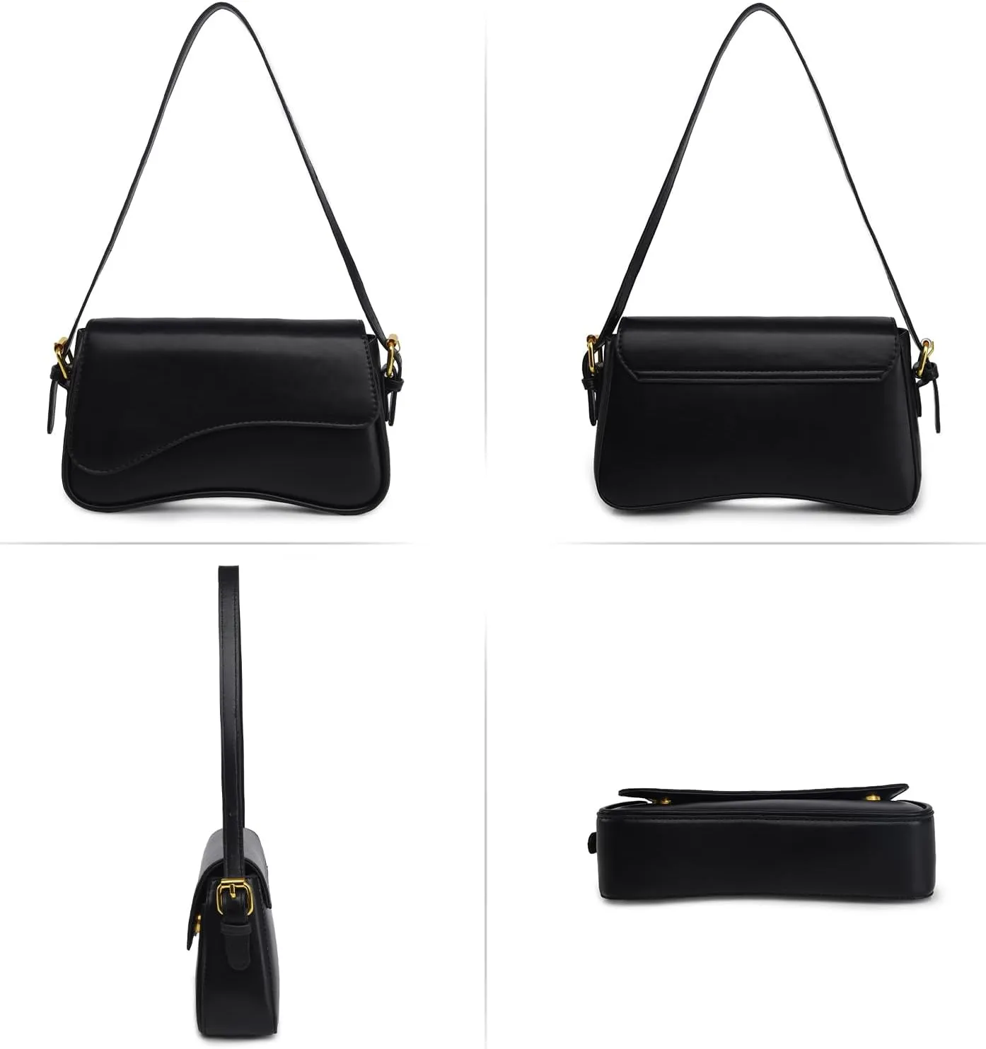 PU Leather Tote Bag for Women with 2 Removable Straps and Zipper Closure