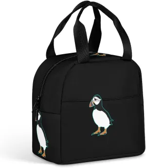 Puffins Bird Insulated Meal Tote Bag Portable Lunch Box Container Food Handbags for Men Women