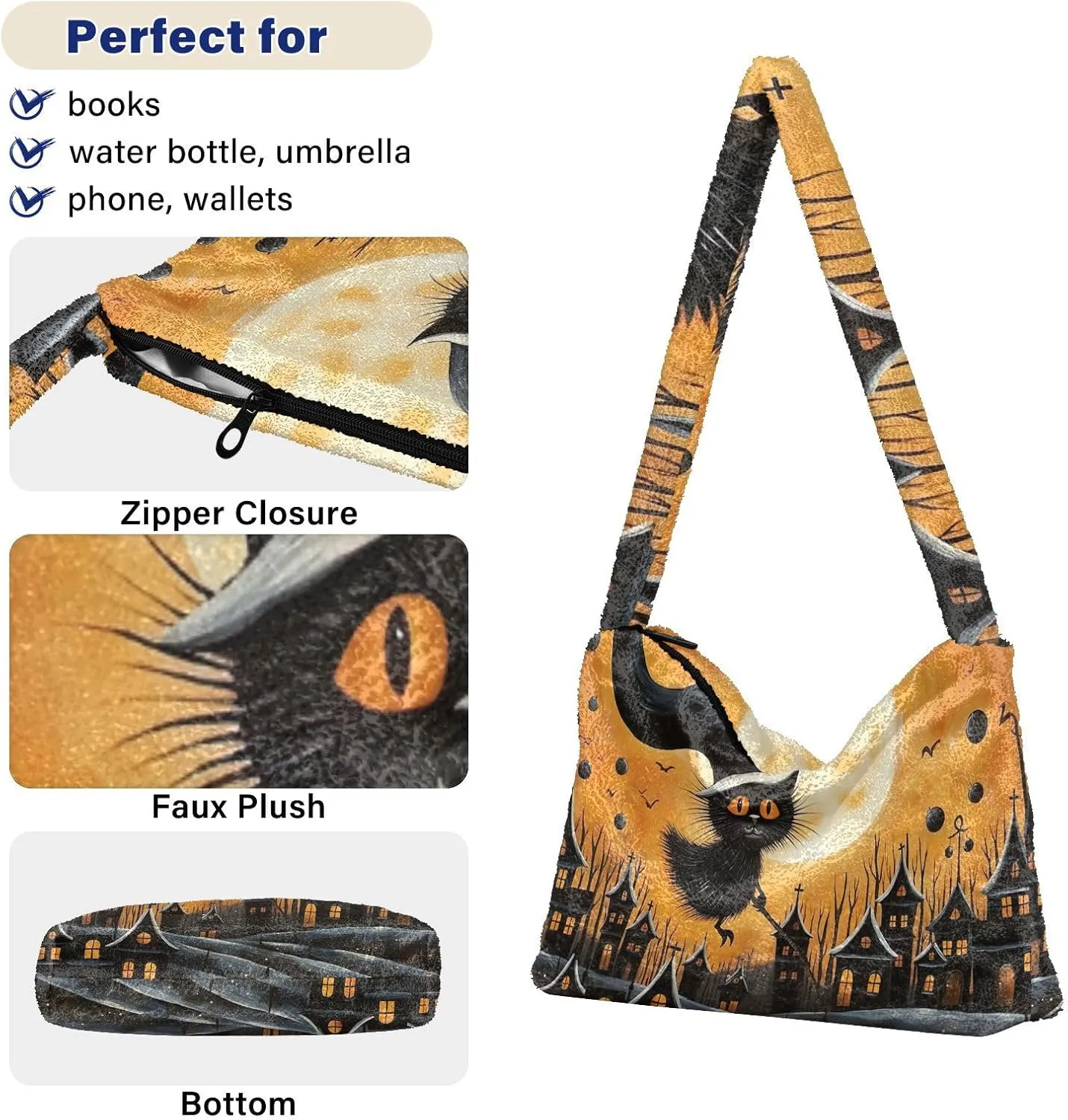 Pumpkin Lamp and Pumpkins Ladies Shoulder Handbags, Shoulder Tote Bag, Shoulder Bag for Women