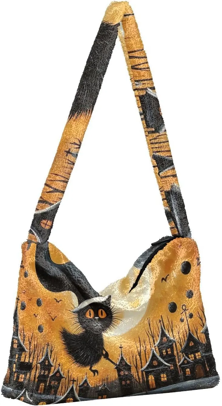 Pumpkin Lamp and Pumpkins Ladies Shoulder Handbags, Shoulder Tote Bag, Shoulder Bag for Women