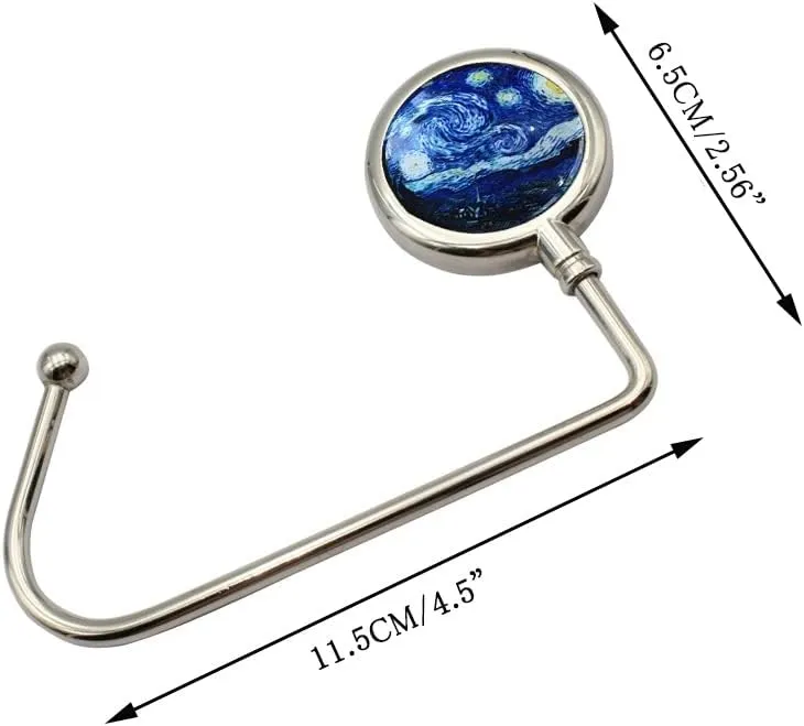 Purse Hook Long Handbag Hanger for Table Desk, Portable Bag Holder Under Counter Handbags Hook for Women Girl, Model 10