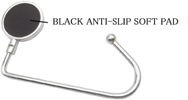 Purse Hook Long Handbag Hanger for Table Desk, Portable Bag Holder Under Counter Handbags Hook for Women Girl, Model 10