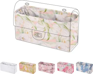 Purse Organizer Insert For 2.55 Reissue Bags, Lightweight Bag Shaper Liner, Soft Women Luxury Handbag Tote Inner Bag(Small,French Tulips)
