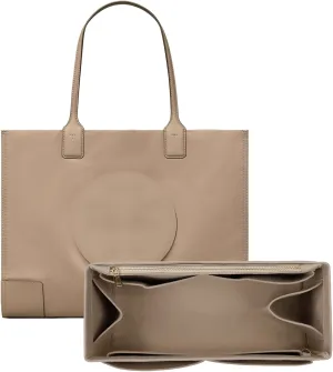 Purse Organizer Insert For Handbags,Bag Organizer Insert, Compatible with Alam BB and PM,Ella Tote,Telfar Medium, Book Tote M (Beige, Large)
