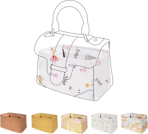 Purse Organizer Insert For Saigon mini/PM/MM Bags, Lightweight Bag Shaper, Soft Women Luxury Handbag Tote Inner Bag (Saigon mini 20,Cat Paradise)