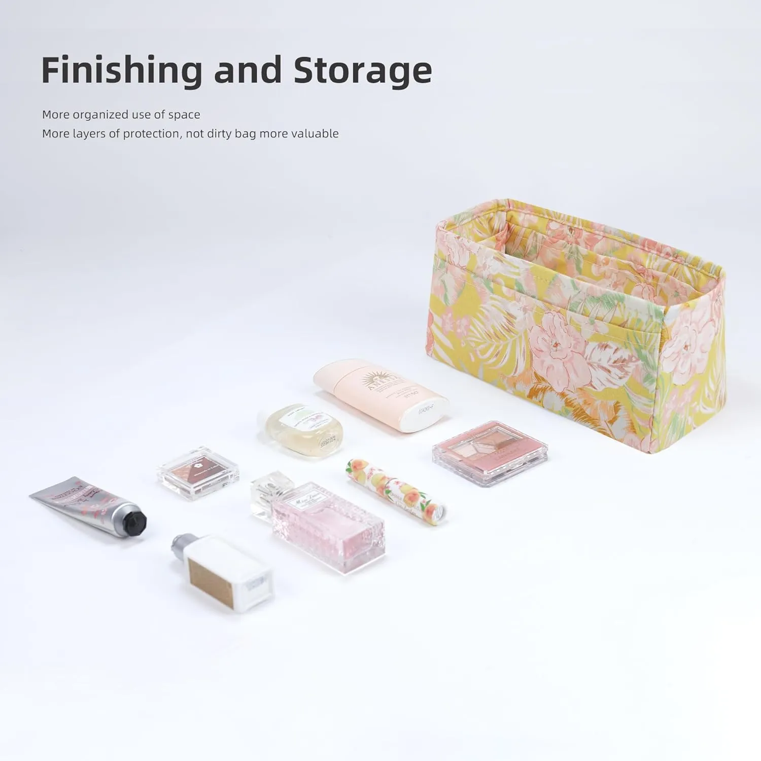 Purse Organizer Insert For Saigon mini/PM/MM Bags, Lightweight Bag Shaper, Soft Women Luxury Handbag Tote Inner Bag (Saigon mini 20,Rebirth)