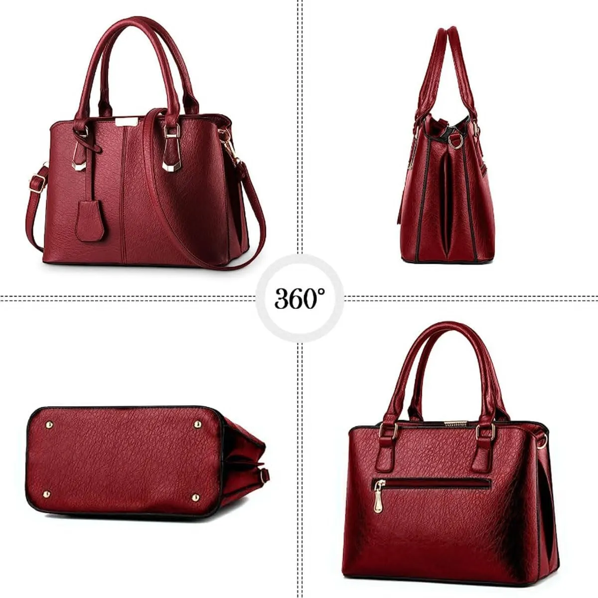 Purses and Handbags for Women Fashion Messenger Bag Ladies PU Leather Top Handle Satchel Shoulder Tote Bags