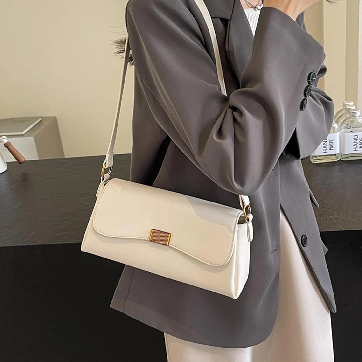Purses for Women Vintage Shoulder Bags Women's Tote Handbags PU Leather Crossbody Bag with Adjustable Strap