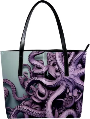 Purses for Women,Tote Bag Aesthetic,Women's Tote Handbags,Abstract Ocean Octopus