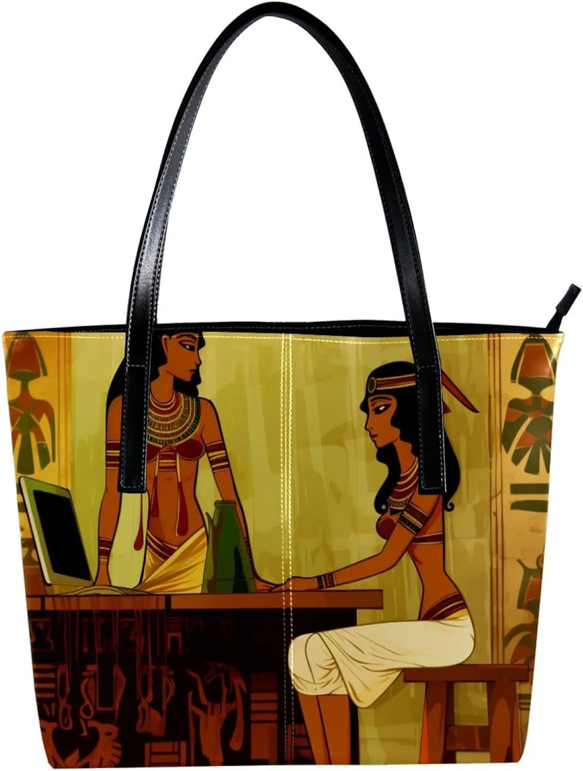 Purses for Women,Tote Bag Aesthetic,Women's Tote Handbags,Ancient Egypt Indian Woman