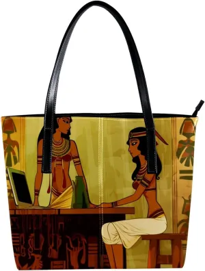 Purses for Women,Tote Bag Aesthetic,Women's Tote Handbags,Ancient Egypt Indian Woman
