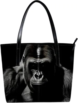 Purses for Women,Tote Bag Aesthetic,Women's Tote Handbags,Angry Animal Gorilla