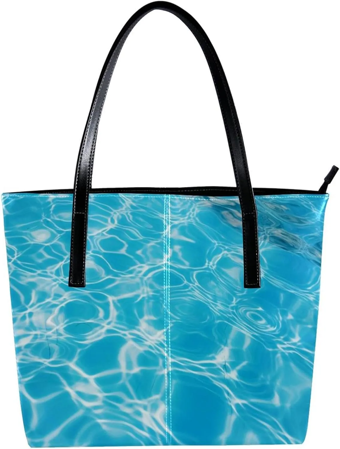 Purses for Women,Tote Bag Aesthetic,Women's Tote Handbags,Blue Sea Water Pool