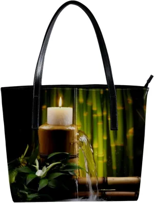 Purses for Women,Tote Bag Aesthetic,Women's Tote Handbags,Scenery Stone River Plant