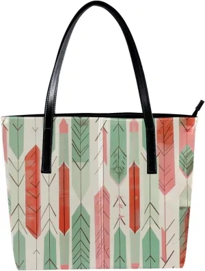 Purses for Women,Tote Bag Aesthetic,Women's Tote Handbags,Vintage Style Feather Arrow