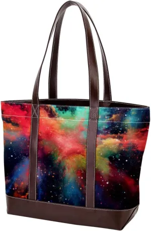 Purses for Women,Tote Bag for Women,Handbags for Women,Abstract Galaxy Nebula
