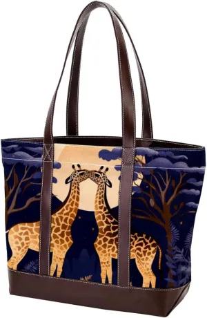 Purses for Women,Tote Bag for Women,Handbags for Women,African Giraffe Grassland